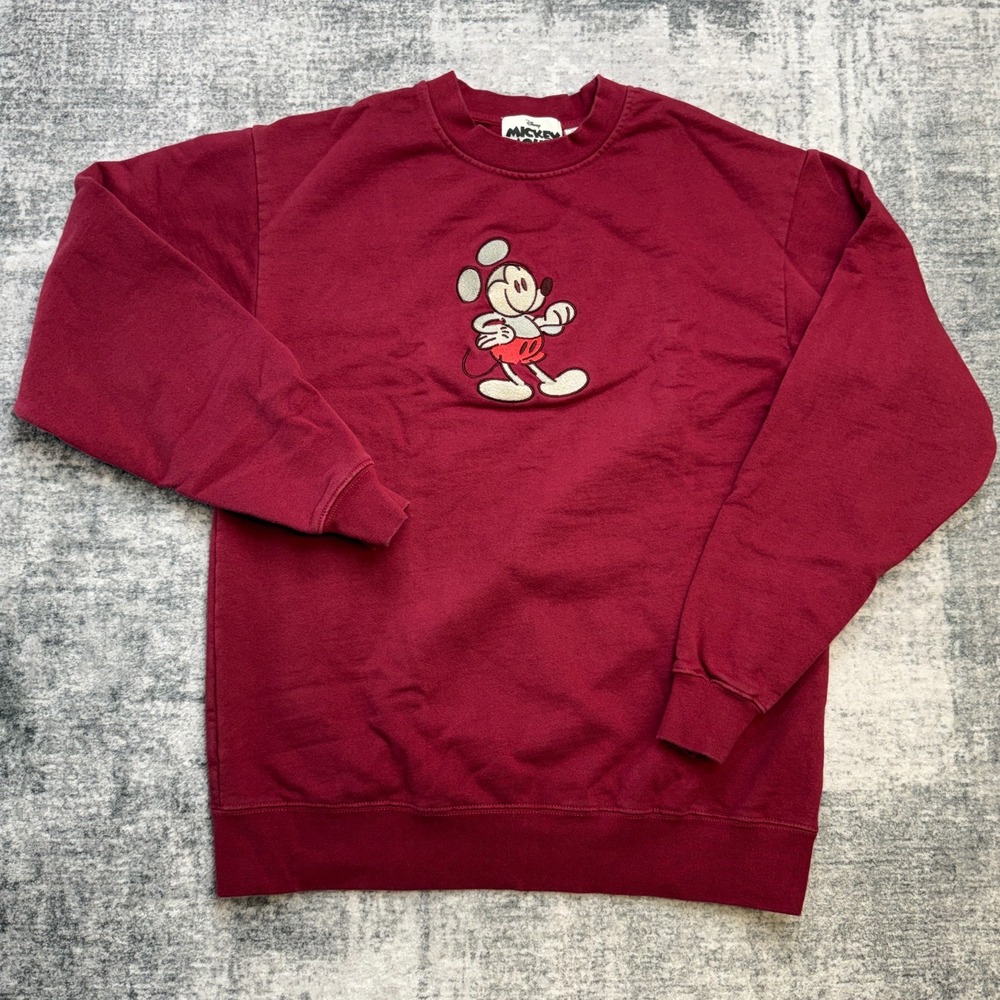 Disney Parks Mickey Mouse Sweatshirt Adult Medium Heavyweight Genuine Mousewear